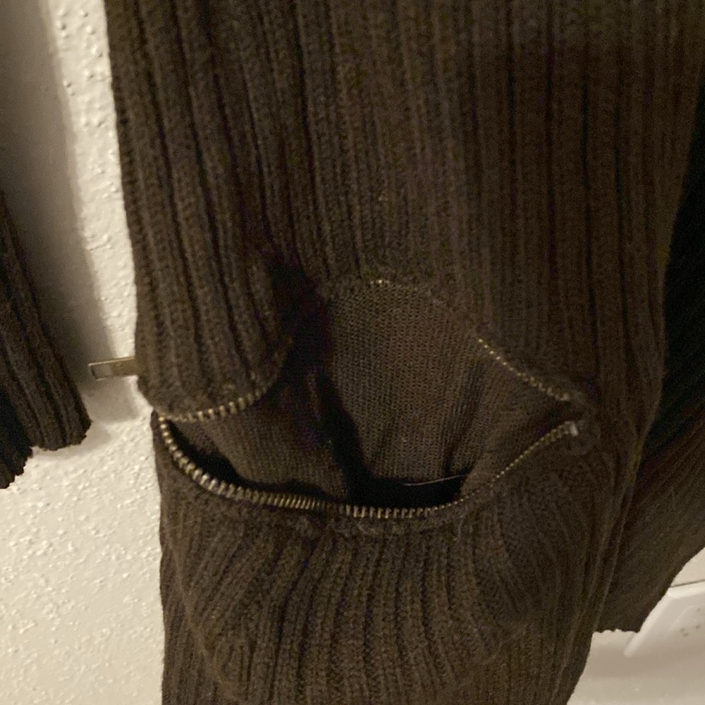 Brown Ribbed Sweater Dress - Picture 4 of 4